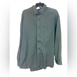 Arrow Classic Fit Olive Green Long Sleeve Button up Shirt.